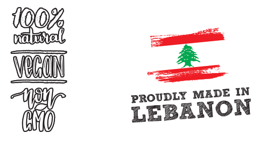 100% Natural, Vegan, NON CMO - Proudly Made in Lebanon